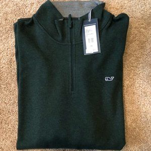 2for1 NWT Vineyard Vines Jersey 1/4 Zip Pullovers XL Jetty Red/Charleston Green